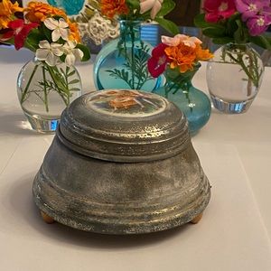 Vintage French Victorian Musical Powder Box